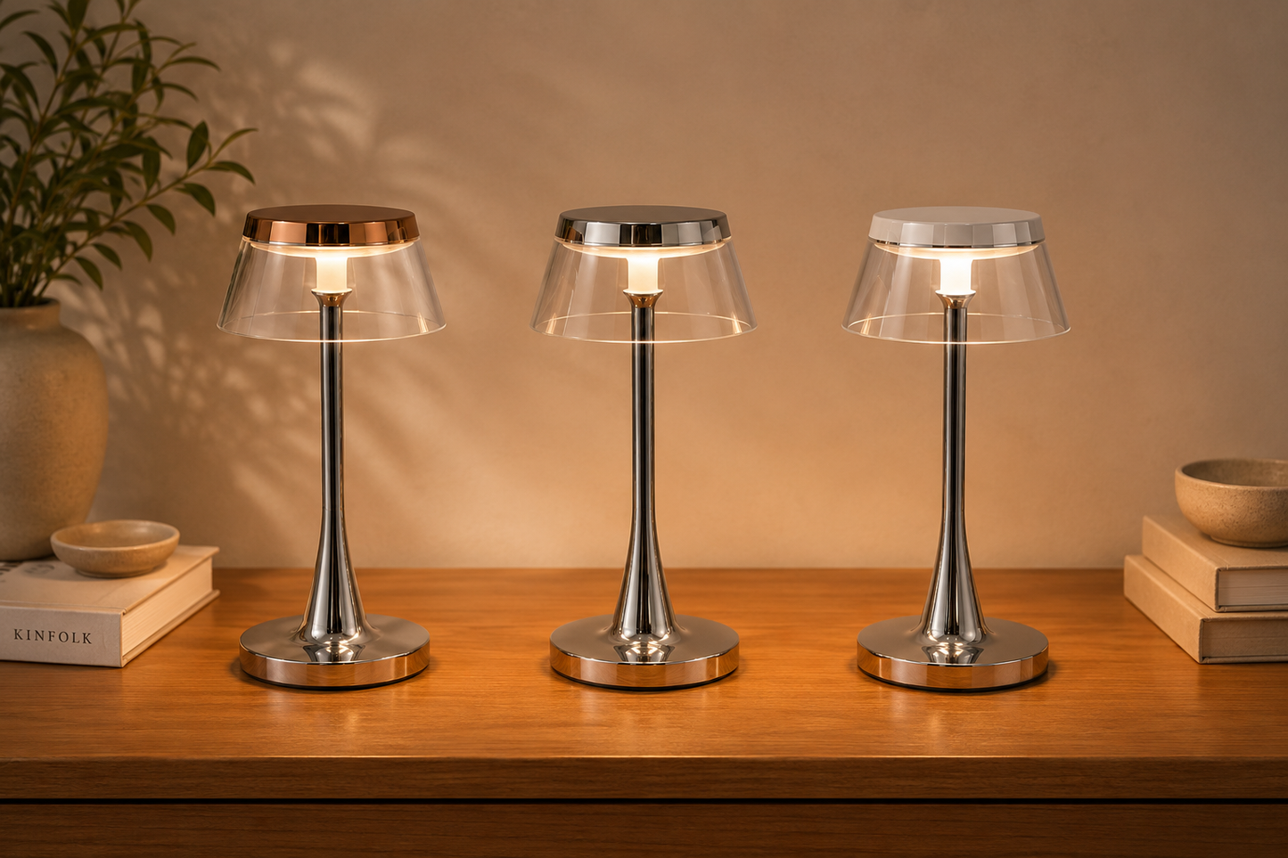 Luksus Glasbordlampe