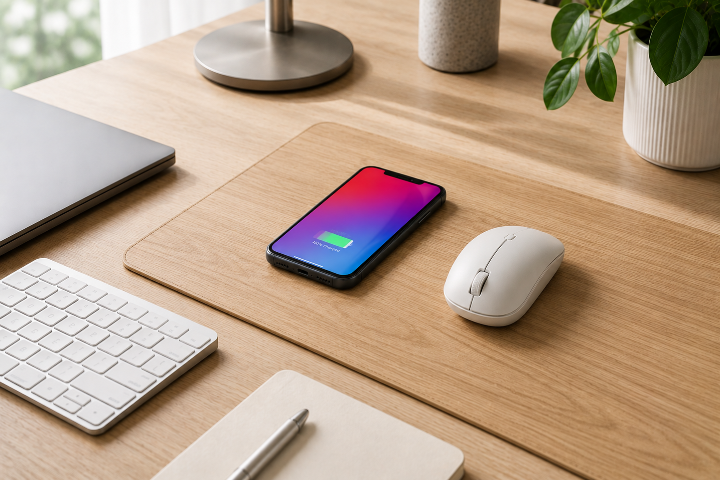 SmartDesk Musemåtte med Trådløs Oplader – Funktionalitet og Komfort i Én Løsning