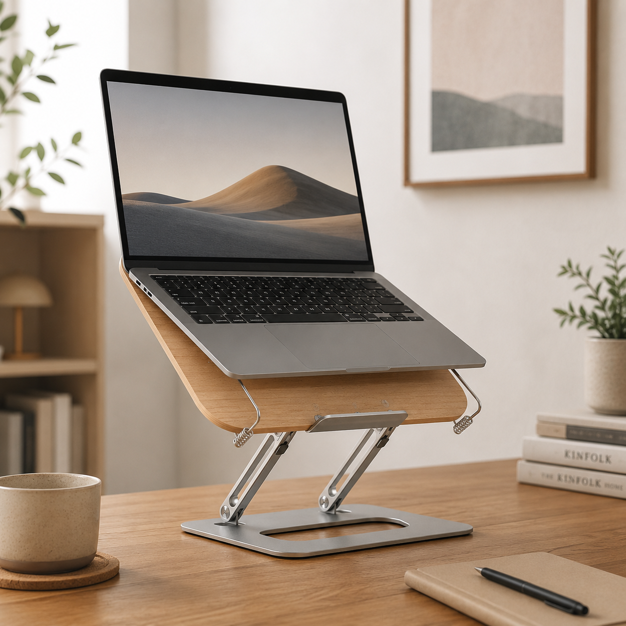 Foldbart Laptopstativ i Træ
