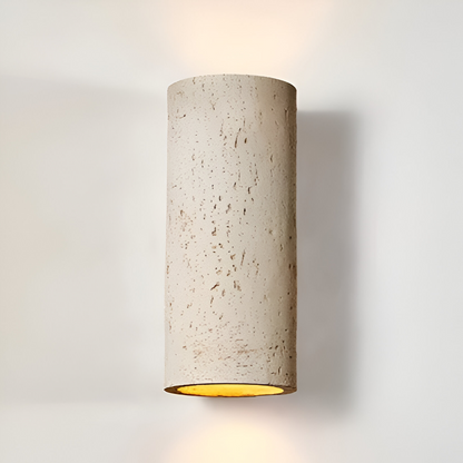 Cylindrisk væglampe i aluminium – wabi sabi LED up & down lampe
