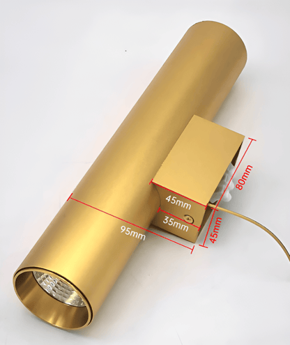 Væglampe med dobbelt lysretning – moderne cylinder lampe i aluminium