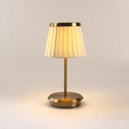 LumiÉclat – Genopladelig bordlampe i sort og guld med dæmpbar LED og touch-betjening