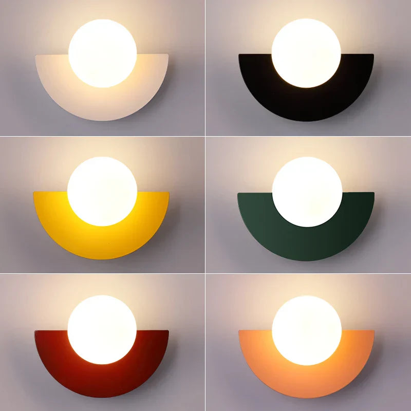 Moderne geometrisk væglampe med LED