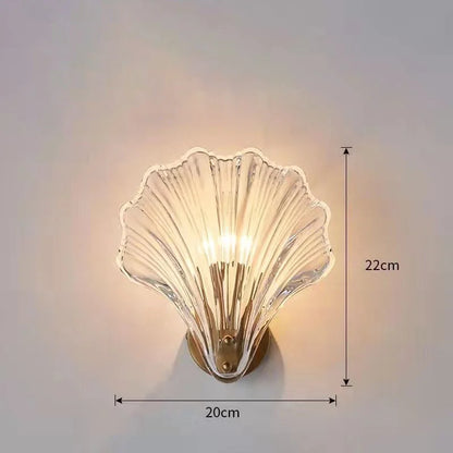 Væglampe med muslingeform og LED