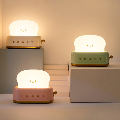 Brødrister bordlampe med batteri – sjov dimbar designlampe