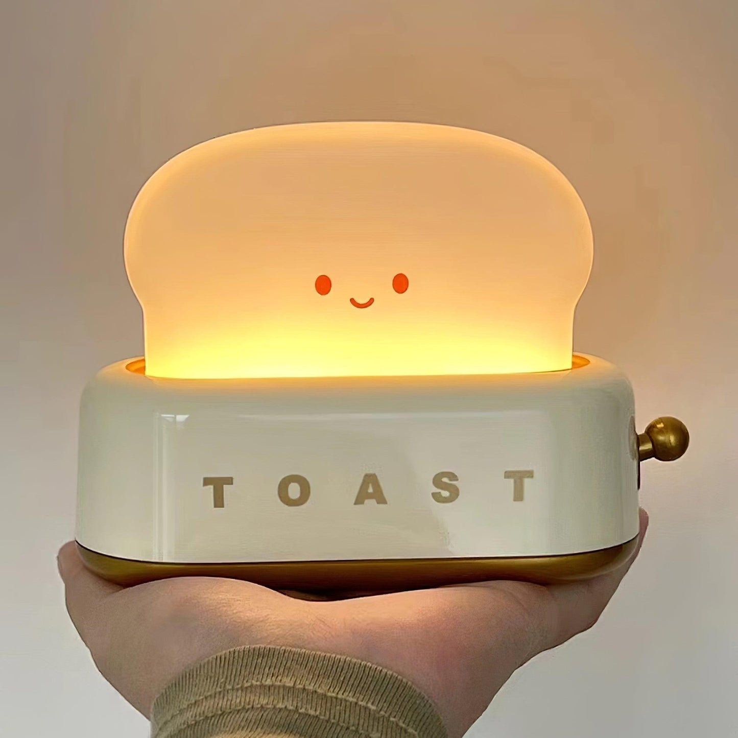 Brødrister bordlampe med batteri – sjov dimbar designlampe