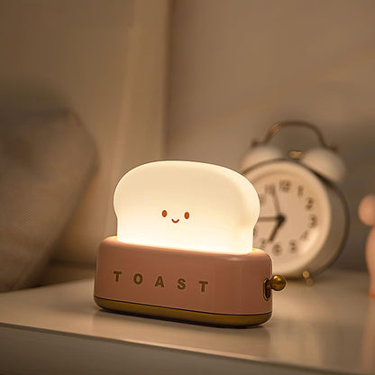 Brødrister bordlampe med batteri – sjov dimbar designlampe