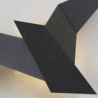 Moderne LED-væglampe med origami-fugl