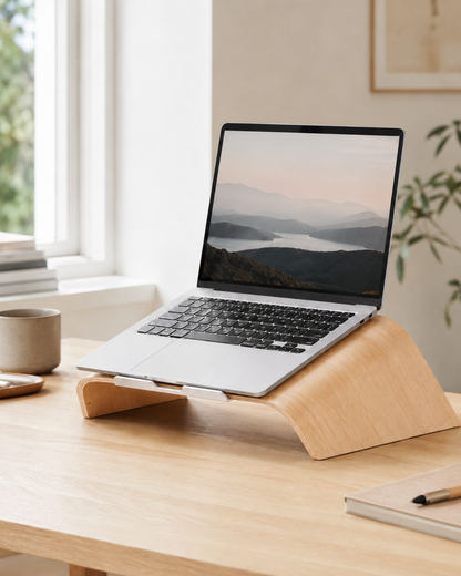 Buet Laptopstander i Træ
